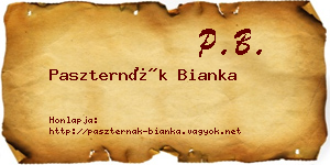 Paszternák Bianka névjegykártya