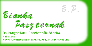 bianka paszternak business card